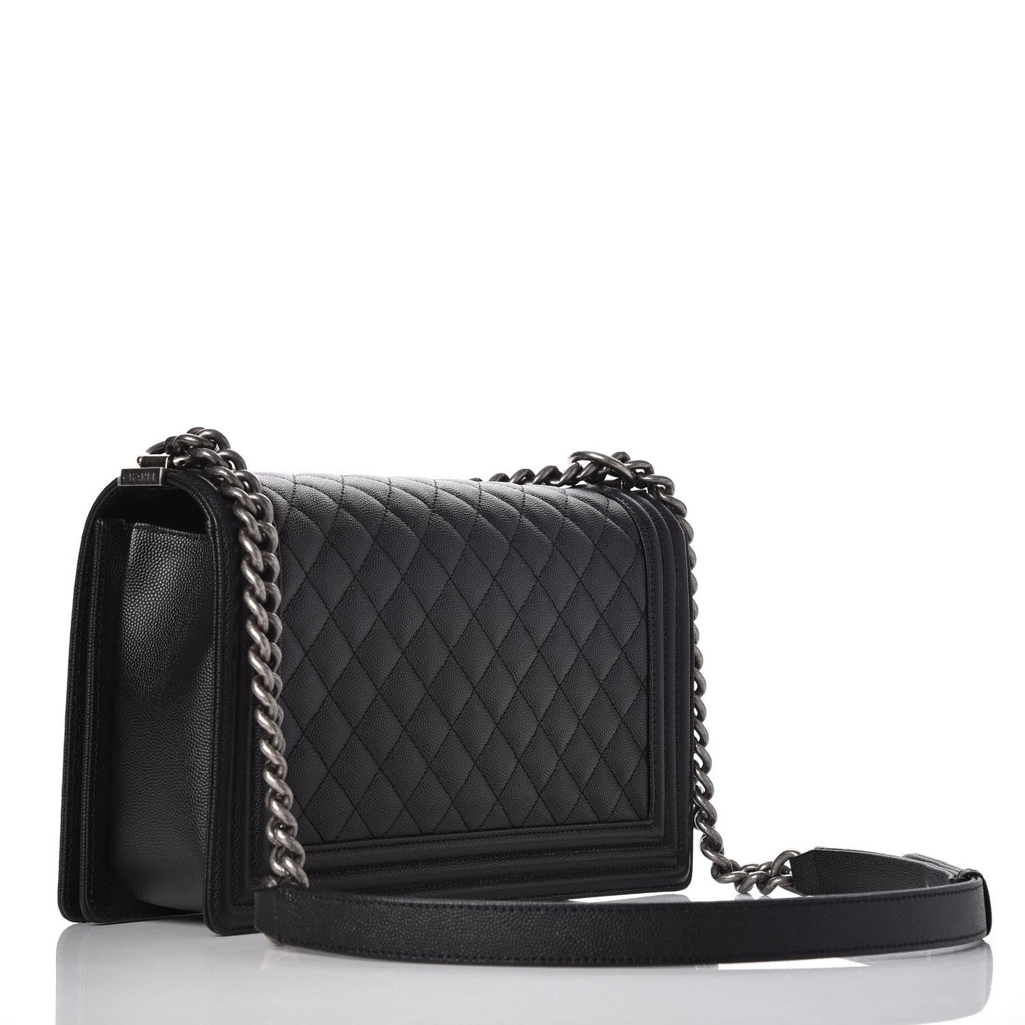 Caviar Quilted New Medium Boy Flap Black