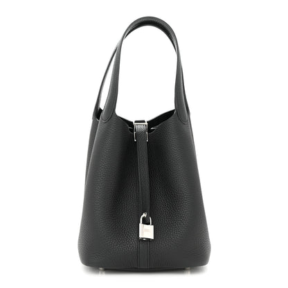Hermes Taurillon Clemence Picotin Lock 22 MM Black 1 of 12