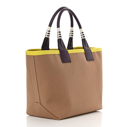 Hermes Military Toile Canvas Swift Steeple 25 Bag Chai Cassis Lime 3 of 14