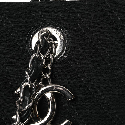 Chanel Canvas Caviar Chevron Shopper Tote Black 14 of 18