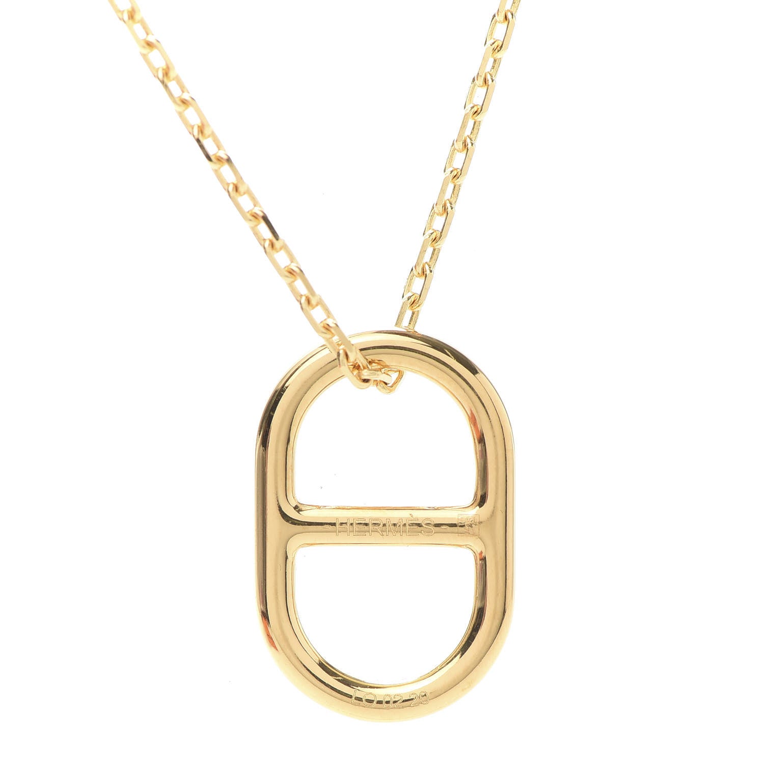 Hermes Swift O'Maillon Pendant Necklace Etoupe 5 of 8