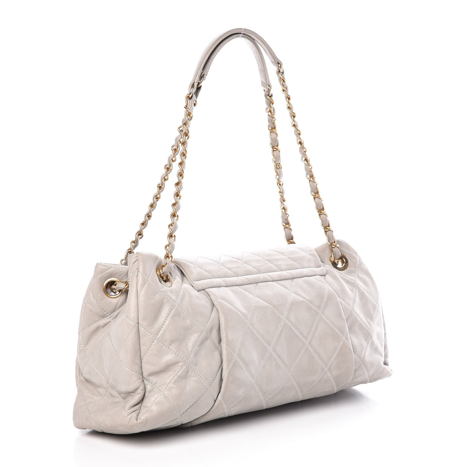 Chanel Iridescent Calfskin Large Chic Quilt Flap Grey 3 of 9