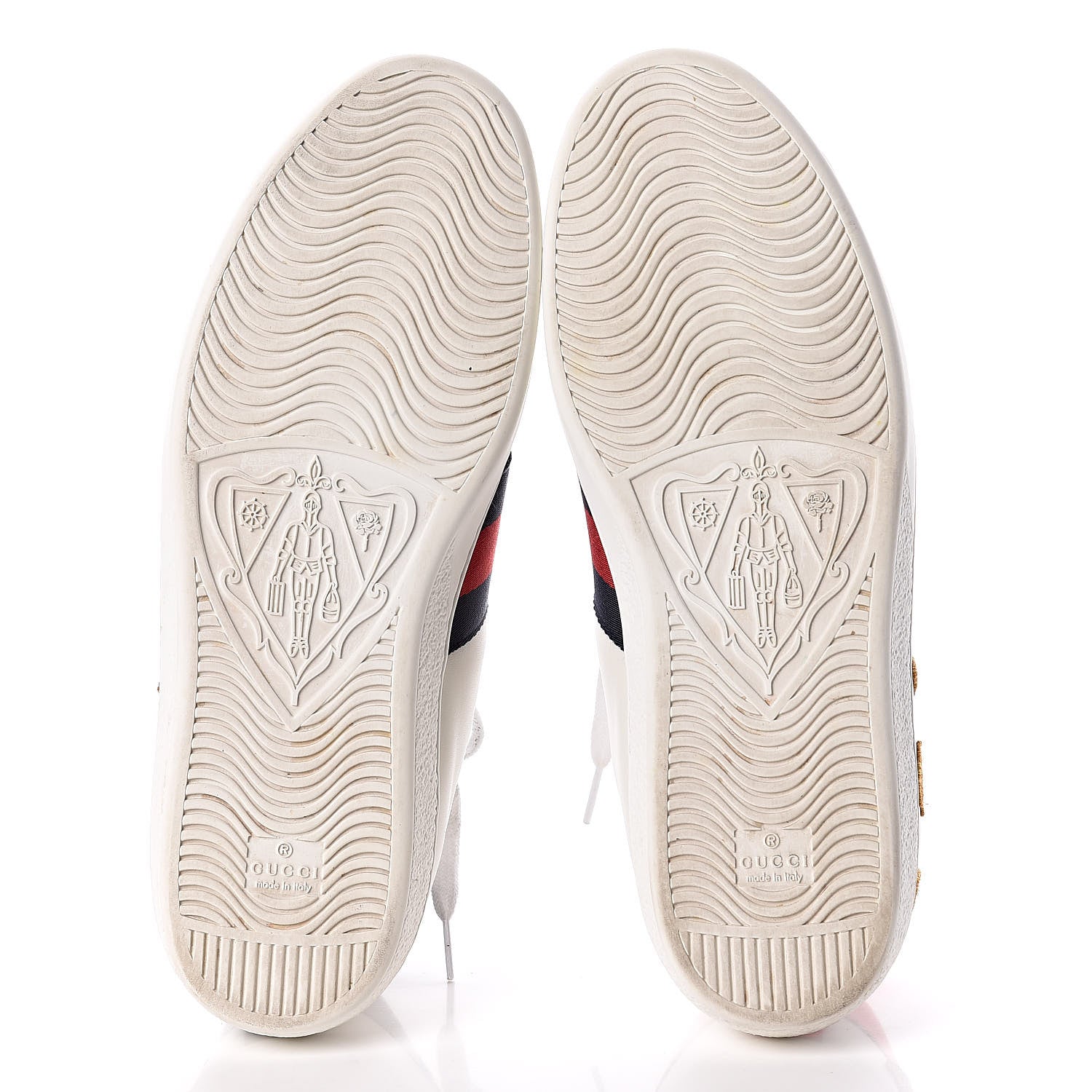 Gucci Calfskin Nappa Web LOVED Embroidered Mens Ace Sneakers 10 White Red Flame Notte 7 of 10