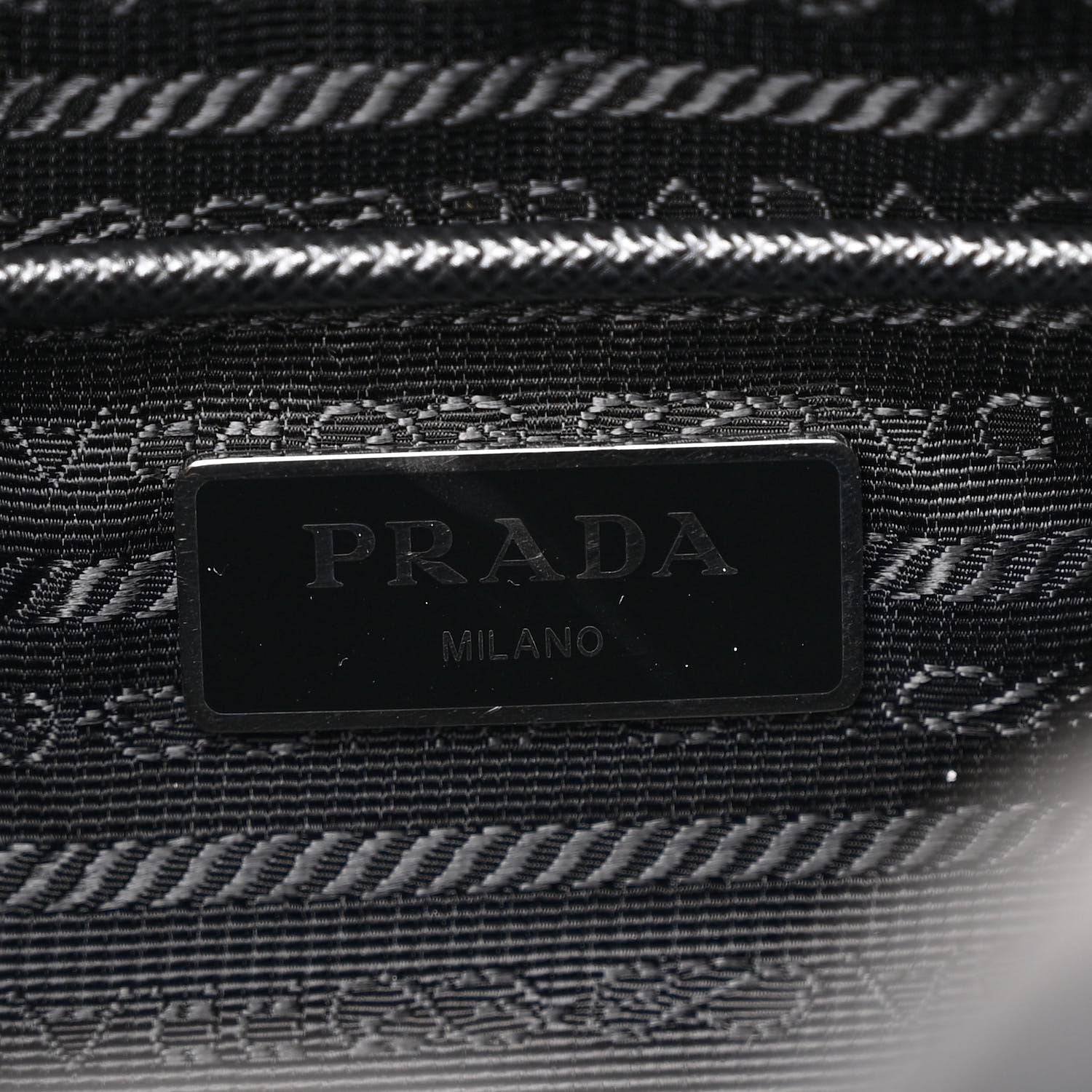 Prada Re-Nylon Vela Saffiano Pocket Double Buckle Messenger Shoulder Bag Black 6 of 9
