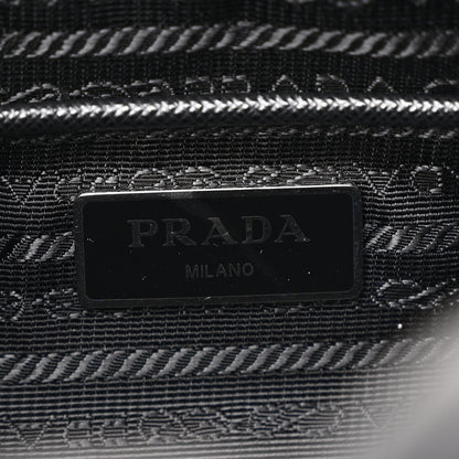 Prada Re-Nylon Vela Saffiano Pocket Double Buckle Messenger Shoulder Bag Black 6 of 9