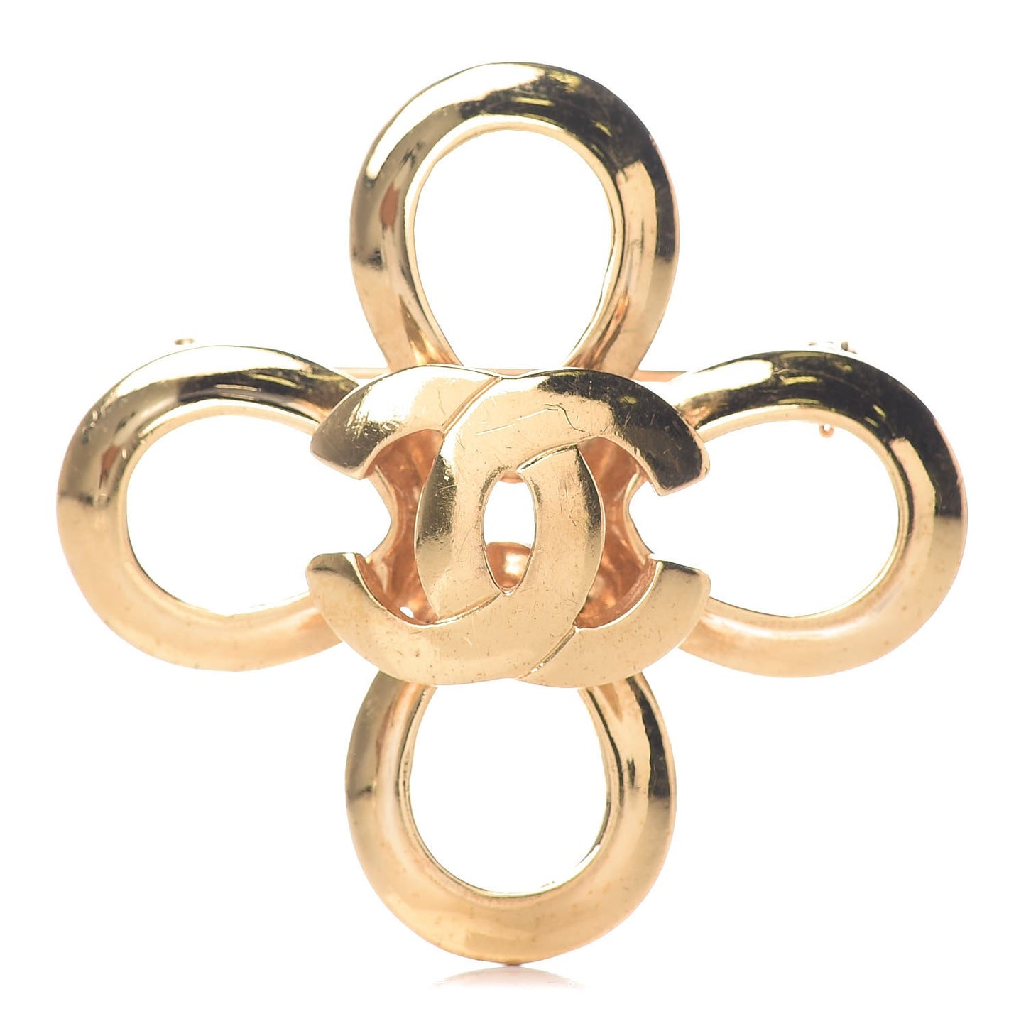 CC Flower Brooch Gold