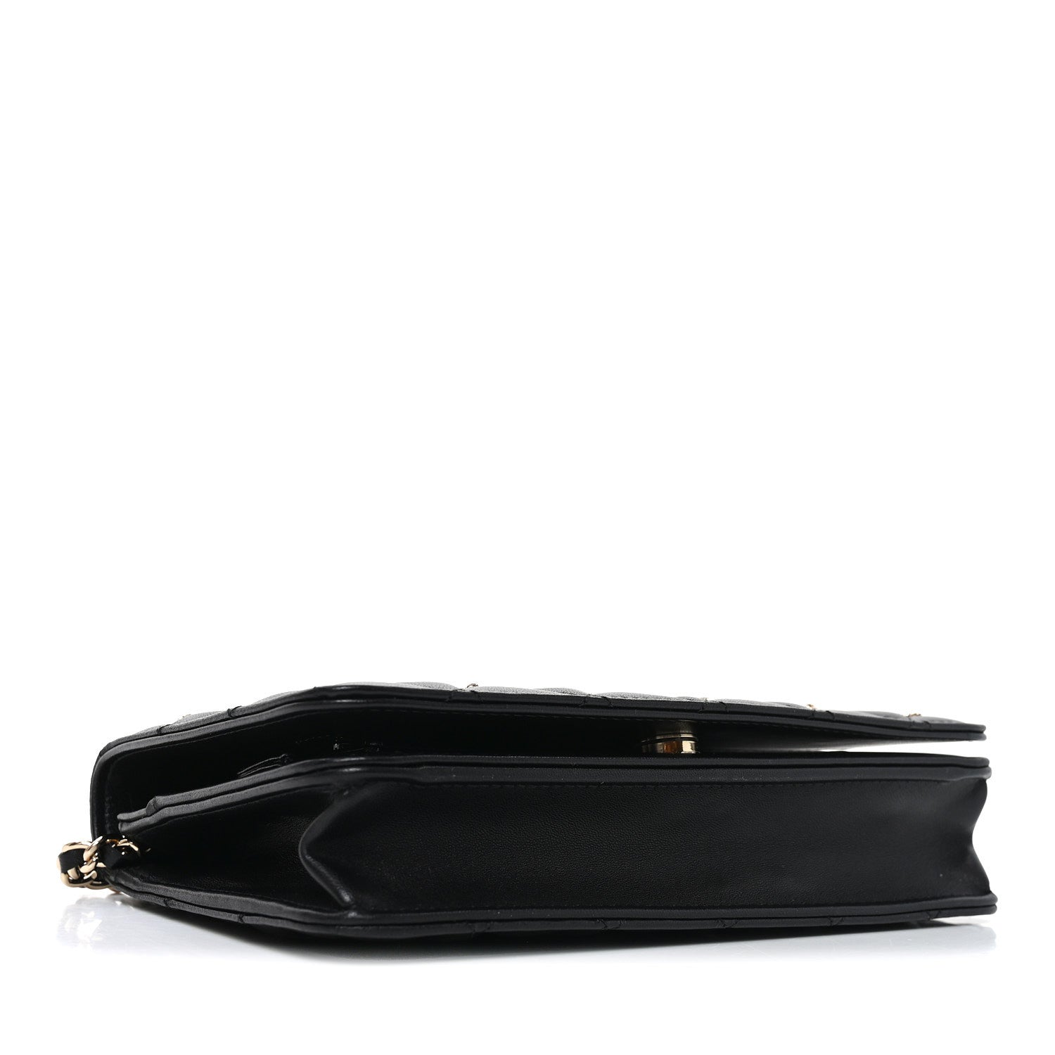 Chanel Lambskin Quilted All About Chanel Charm Wallet On Chain WOC Black 4 of 11