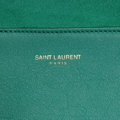 Saint Laurent Leather Classic Y Clutch Green 6 of 8