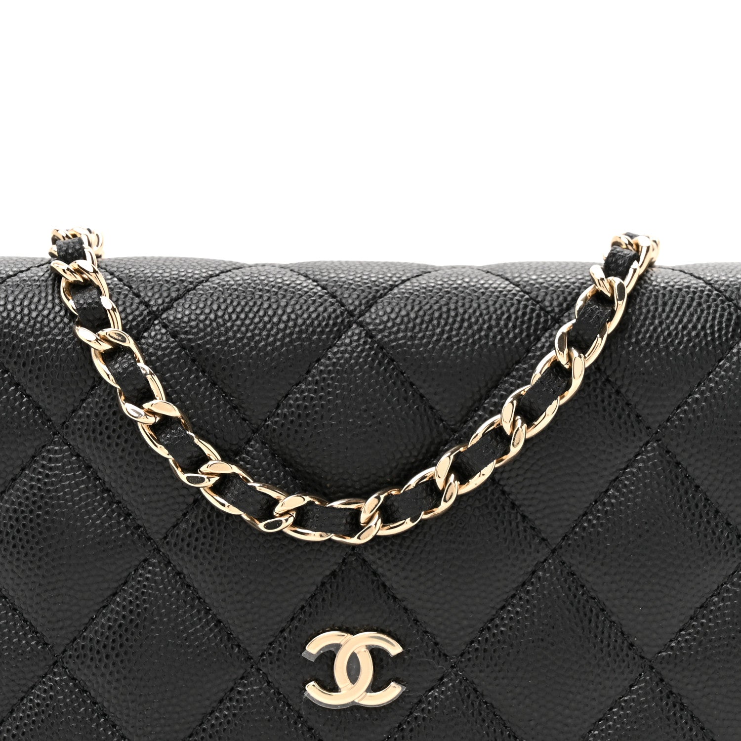 Chanel Caviar Quilted Mini Wallet On Chain WOC Black 9 of 12