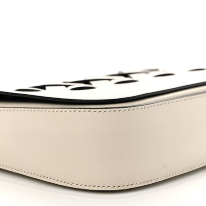 Prada Vitello Intreccio Tress Shoulder Bag White Black 9 of 10