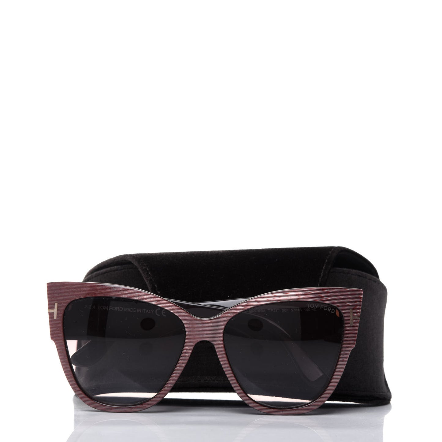 Acetate Anoushka Cat Eye Sunglasses TF371 Brown
