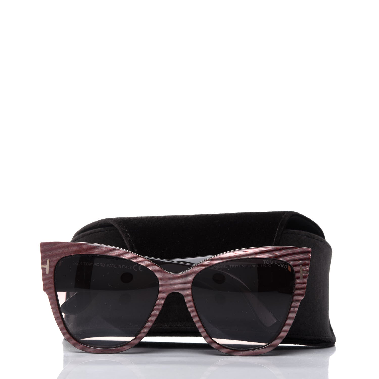 Tom Ford Acetate Anoushka Cat Eye Sunglasses TF371 Brown 8 of 8