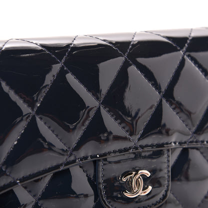 Chanel Patent Calfskin Quilted Large Flap Wallet Blue 11 of 14