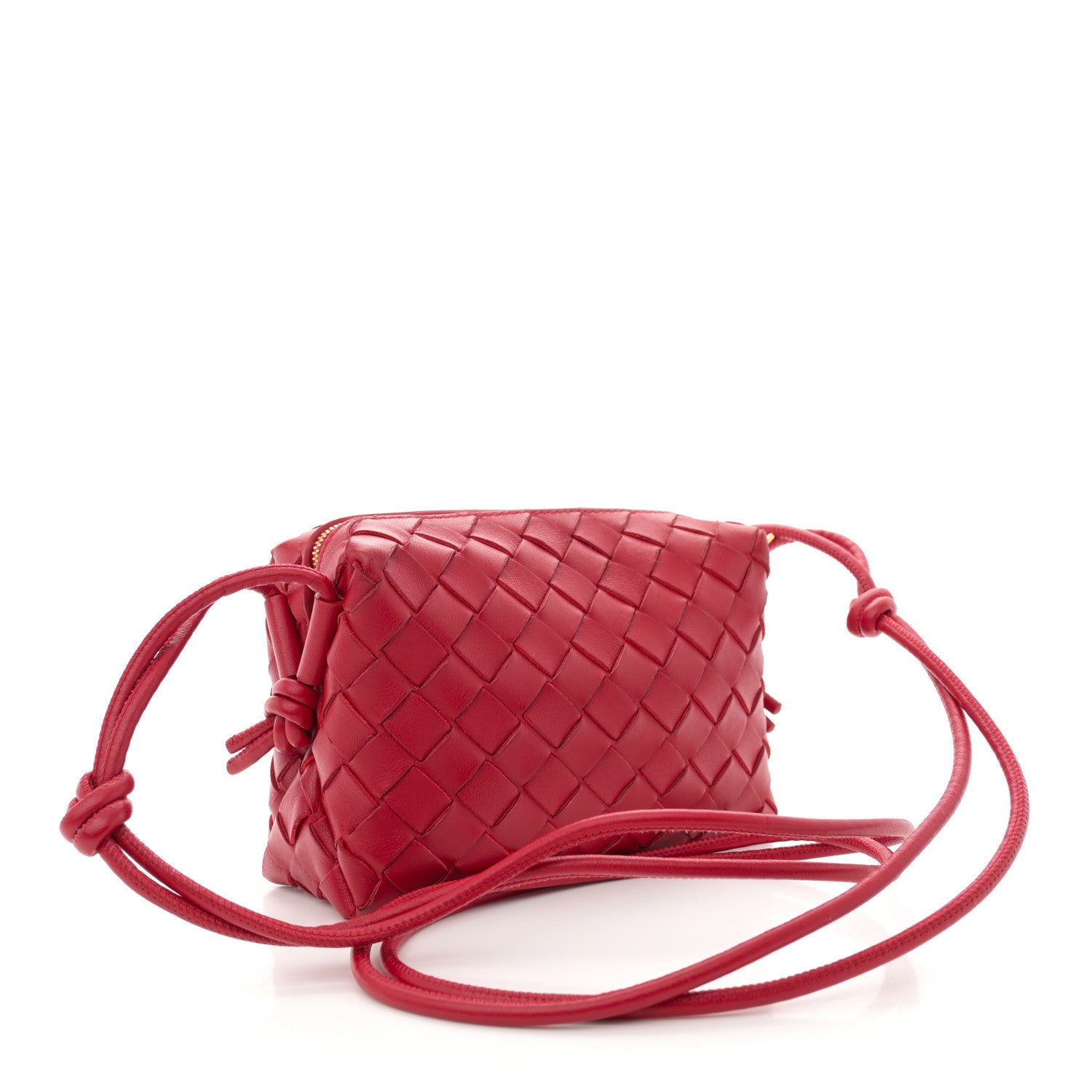Bottega Veneta Nappa Intrecciato Mini Loop Camera Bag Apple Candy 3 of 9