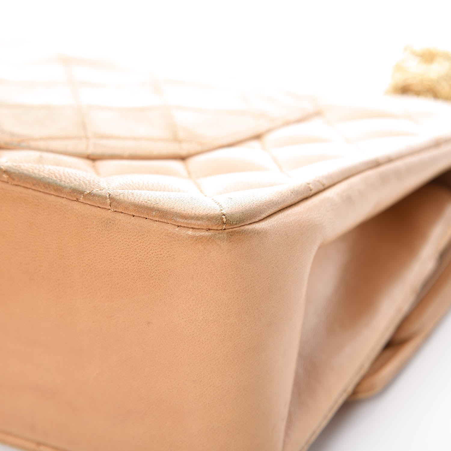 Chanel Lambskin Quilted Medium Bijoux Chain Double Flap Beige 16 of 28