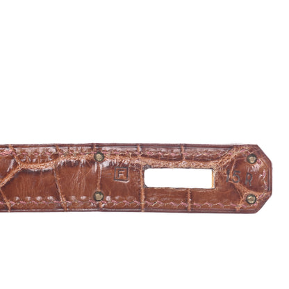 Hermes Shiny Porosus Crocodile Birkin 35 Etrusque 26 of 35
