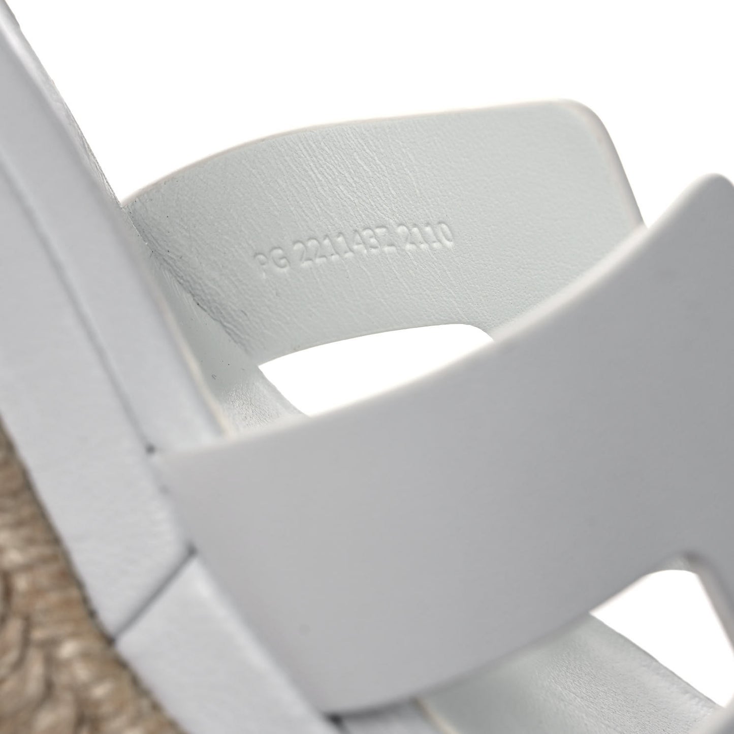 Goatskin Elda Espadrille Wedge Sandals 37 White