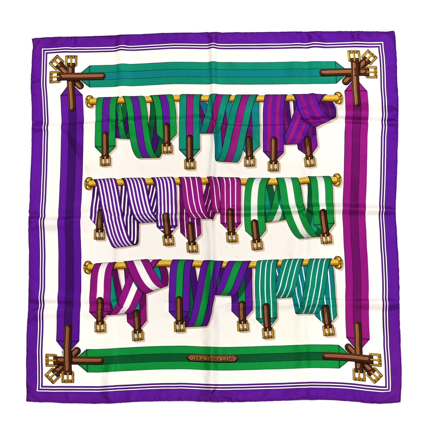 Silk Les Sangles Scarf 90
