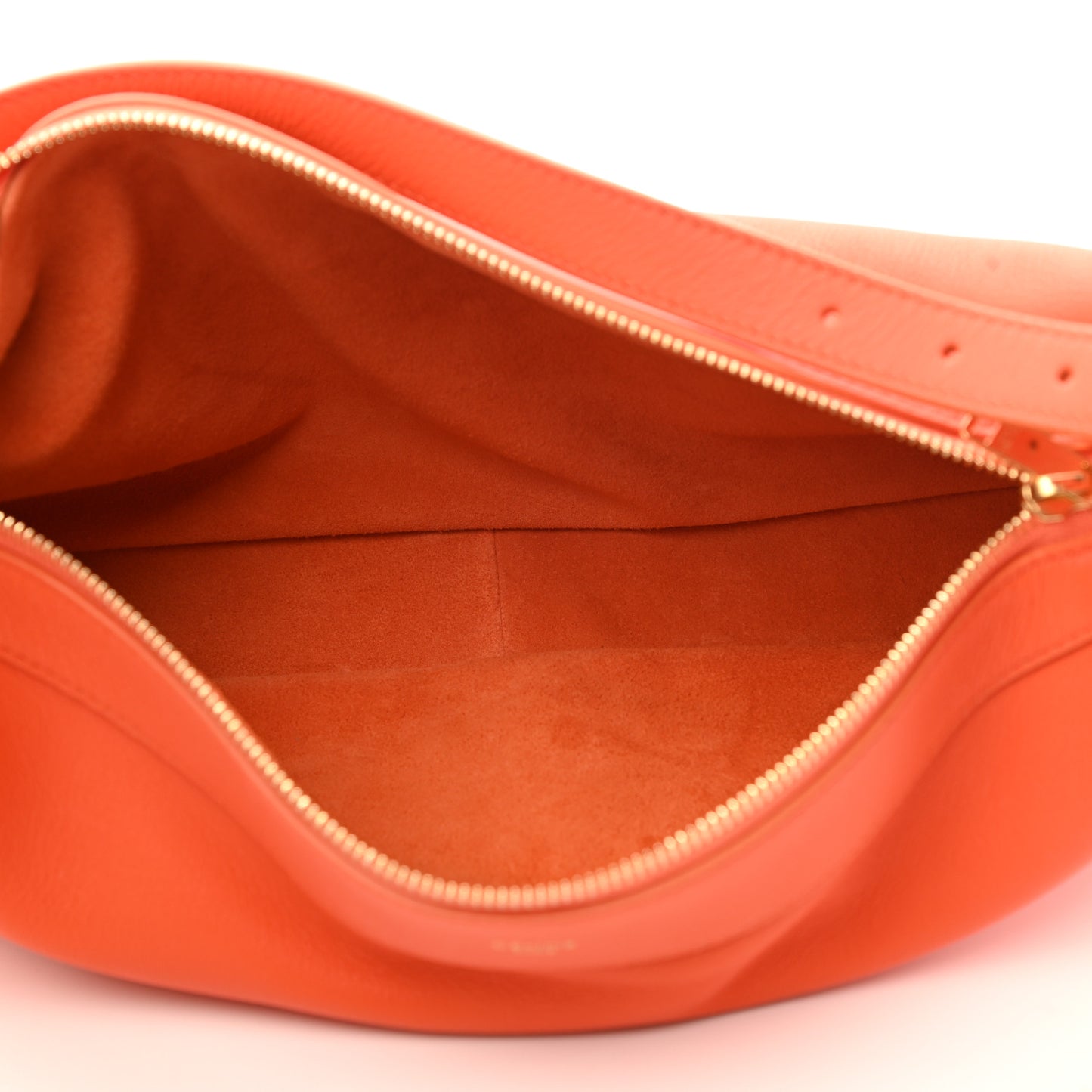 Supple Calfskin Medium Romy Shoulder Bag Pop Orange