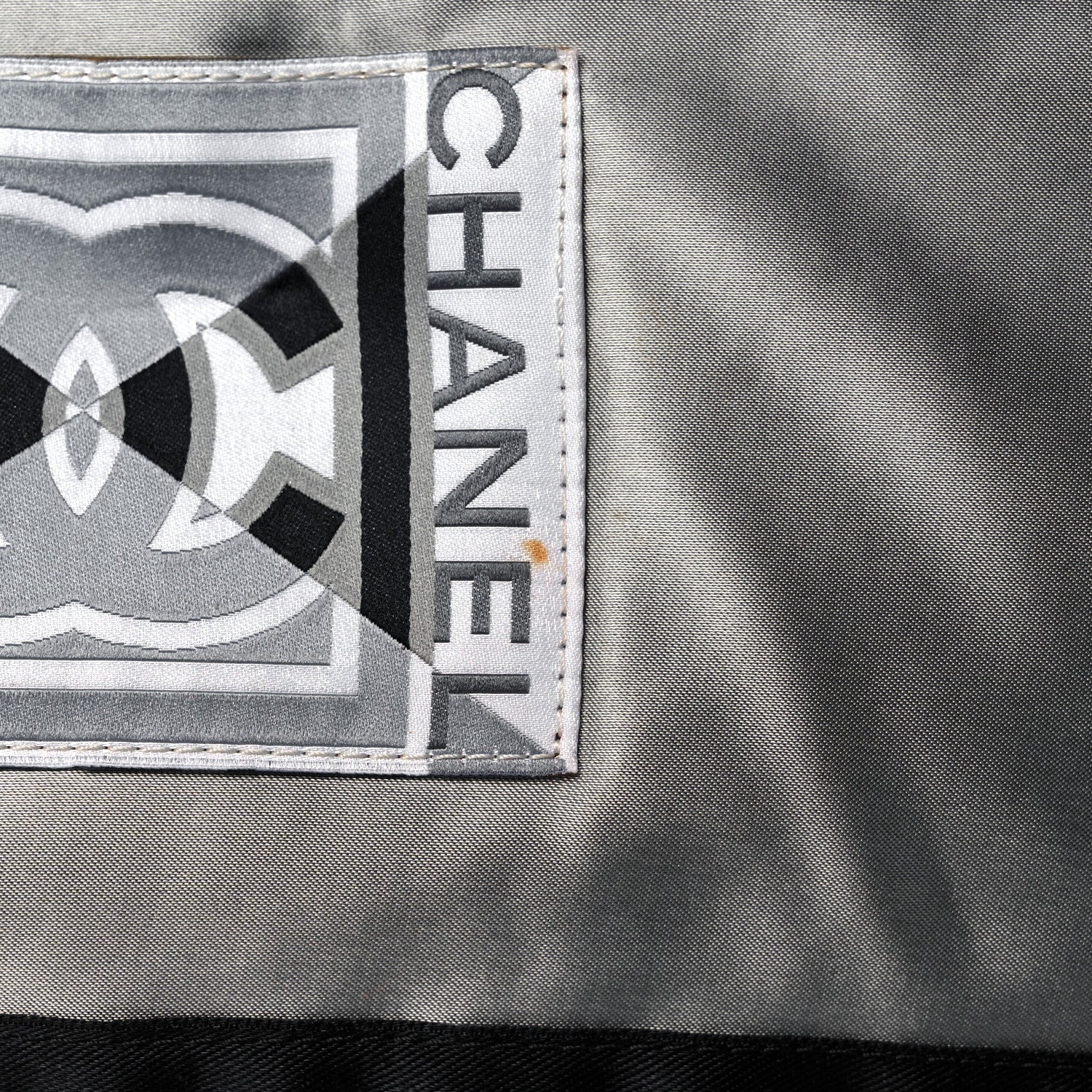 Chanel Metallic Nylon Sport CC Messenger Dark Silver 14 of 19