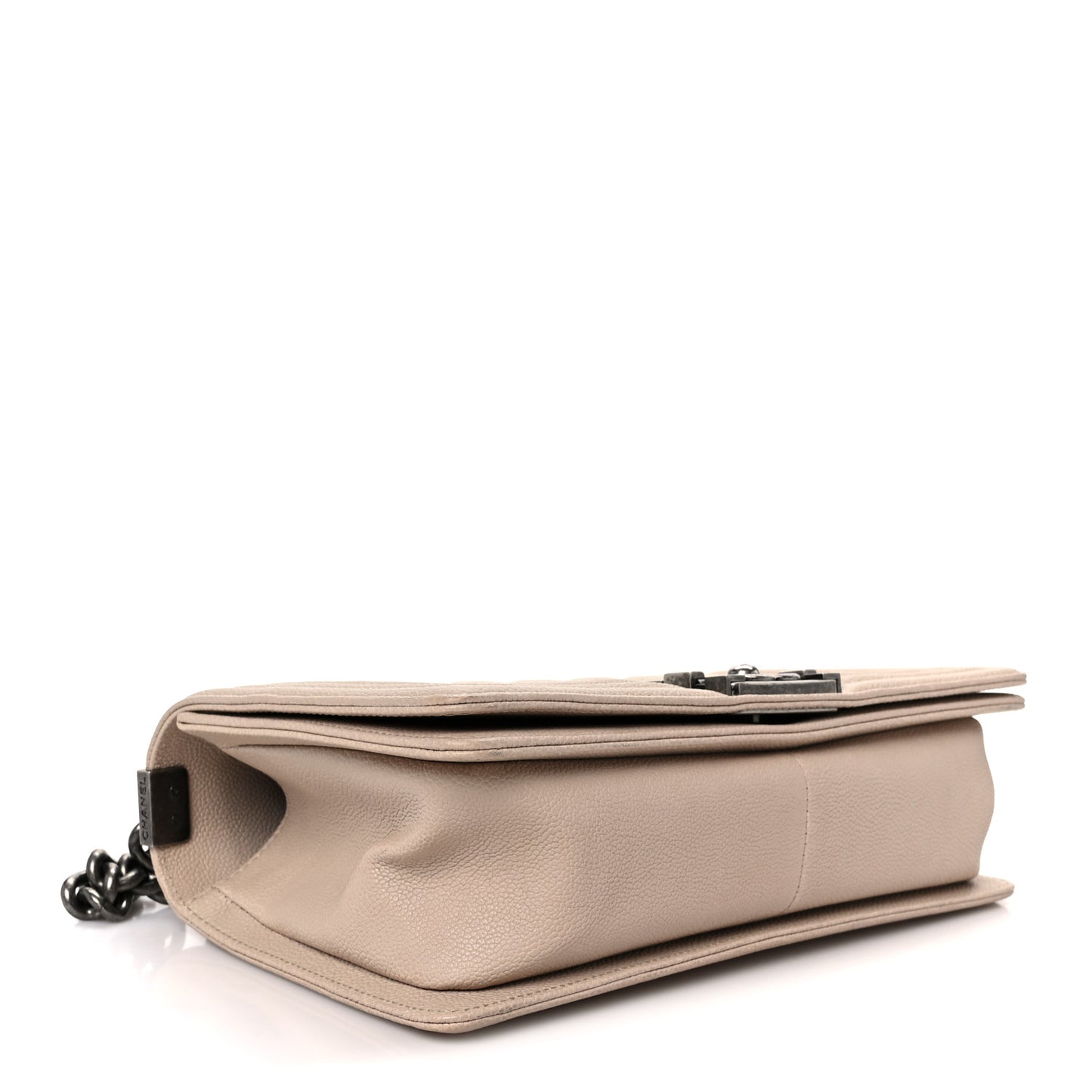 Caviar Quilted Medium Boy Flap Beige