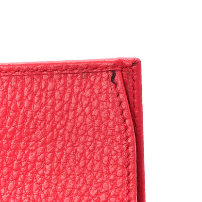 Gucci Dollar Calfskin Enamel Monochrome Medium GG Marmont Wallet Runway Coral 6 of 11