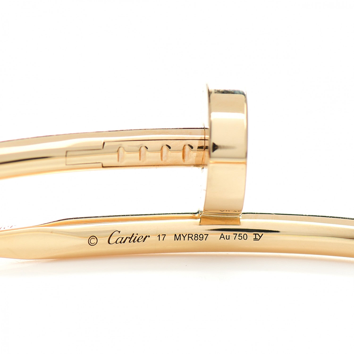 Cartier 18K Yellow Gold Juste Un Clou Bracelet 17 4 of 5