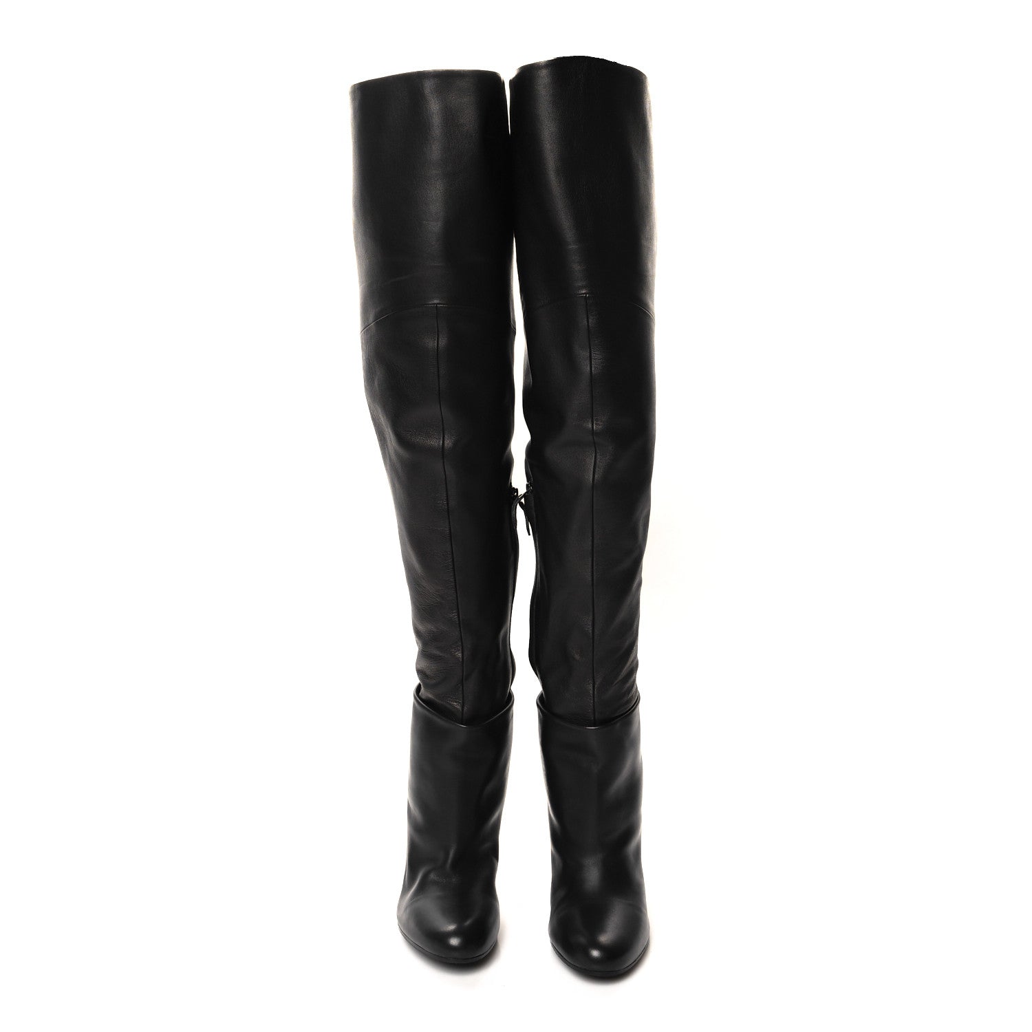 Hermes Calfskin Over The Knee Boots 40 Black 2 of 8