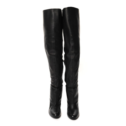 Hermes Calfskin Over The Knee Boots 40 Black 2 of 8