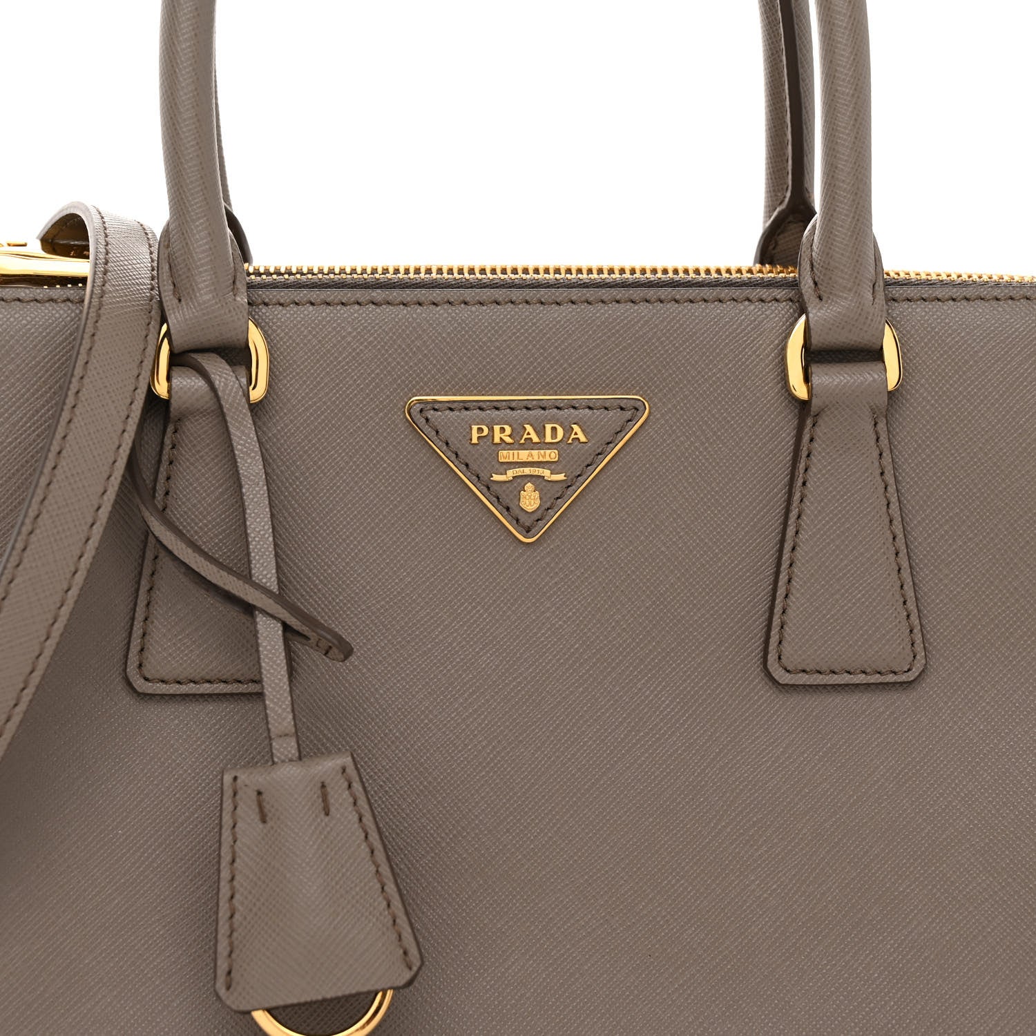 Prada Saffiano Small Galleria Double Zip Tote Argilla 9 of 13