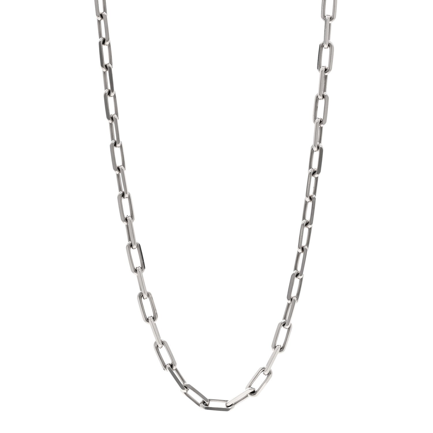 Cartier 18K White Gold Medium Santos De Cartier Link Necklace 1 of 5