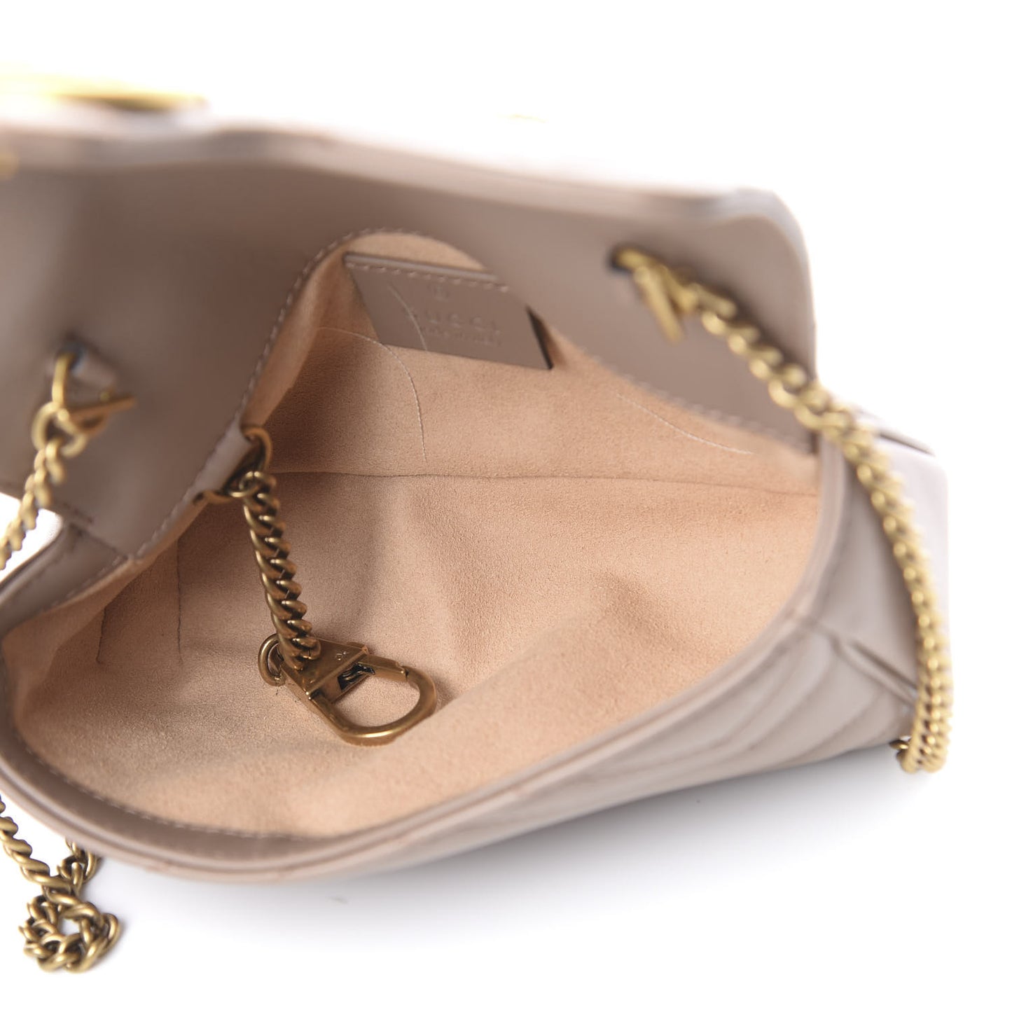 Calfskin Matelasse Super Mini GG Marmont Shoulder Bag Porcelain Rose