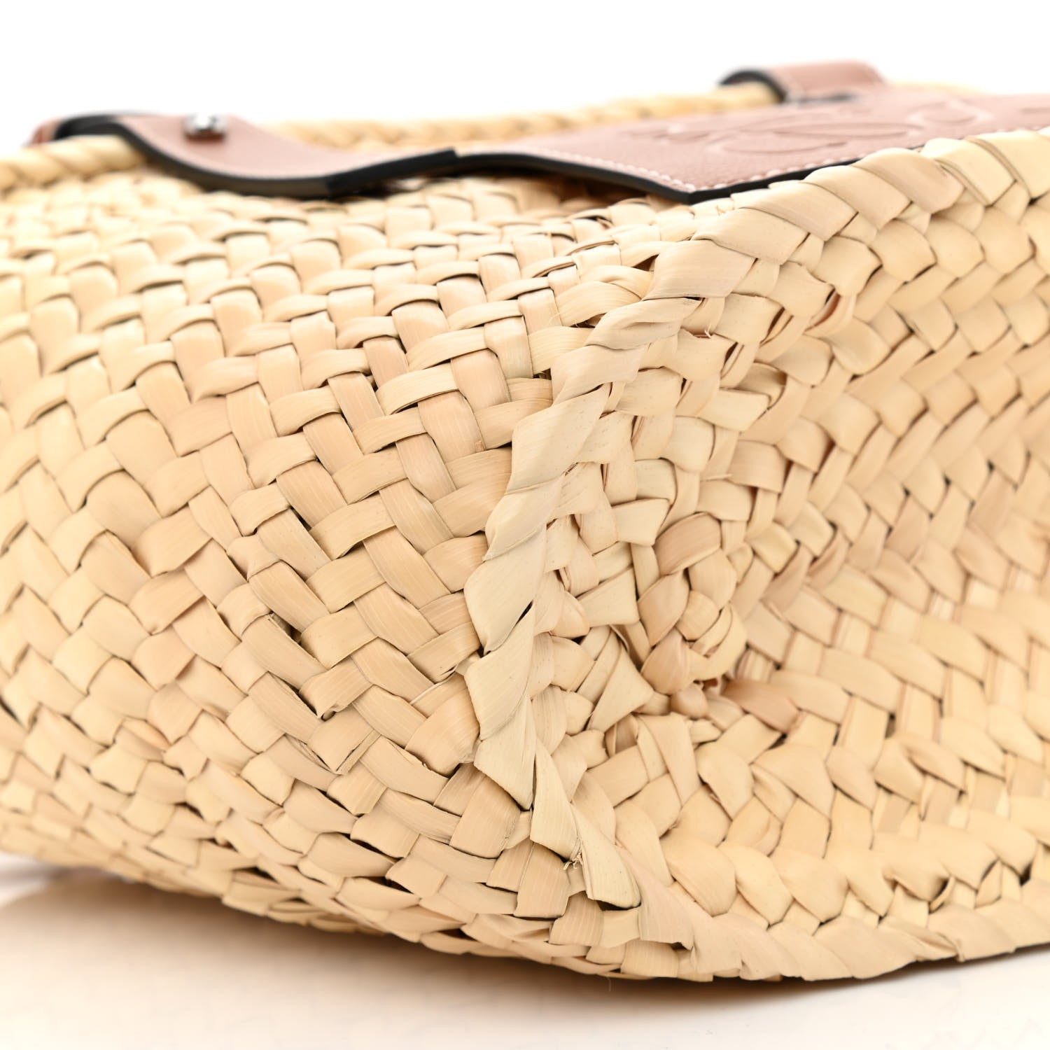 Loewe Raffia Small Basket Tote Bag Natural Tan 9 of 10