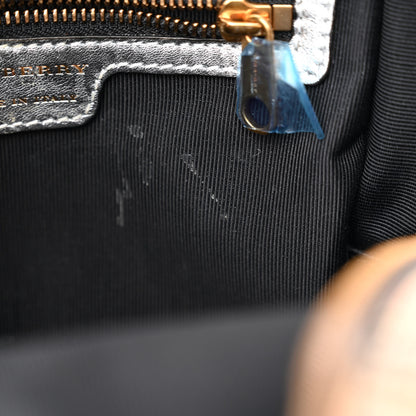 Burberry Smooth Calfskin 1983 Knight Check Link Backpack Silver 10 of 14