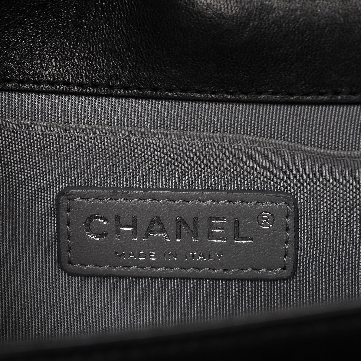 Lambskin Quilted Medium Boy Flap Black
