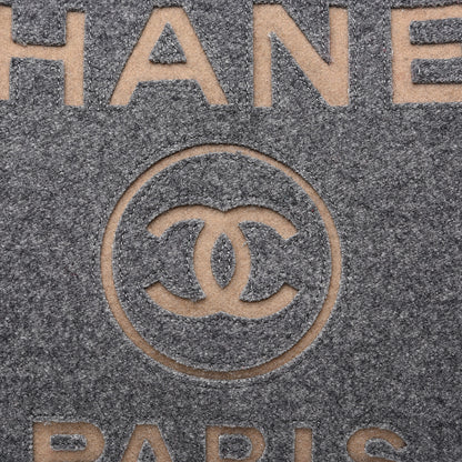 Chanel Wool Felt Large Deauville Tote Grey Beige 7 of 9
