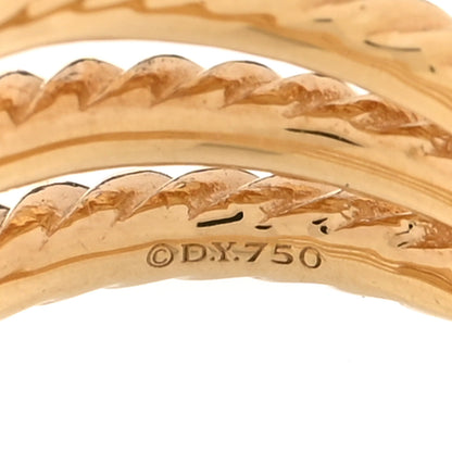 David Yurman 18K Yellow Gold Diamond Solari Cluster Ring 54 6.75 4 of 5