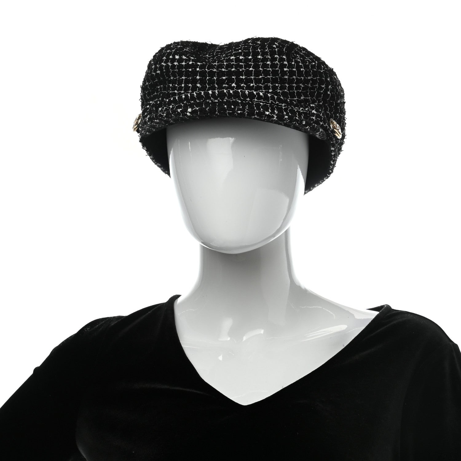 Chanel Tweed Fantasy Cap L Black 2 of 9