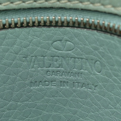Valentino Garavani Pebbled Calfskin Rockstud Camera Crossbody Bag Green 6 of 11