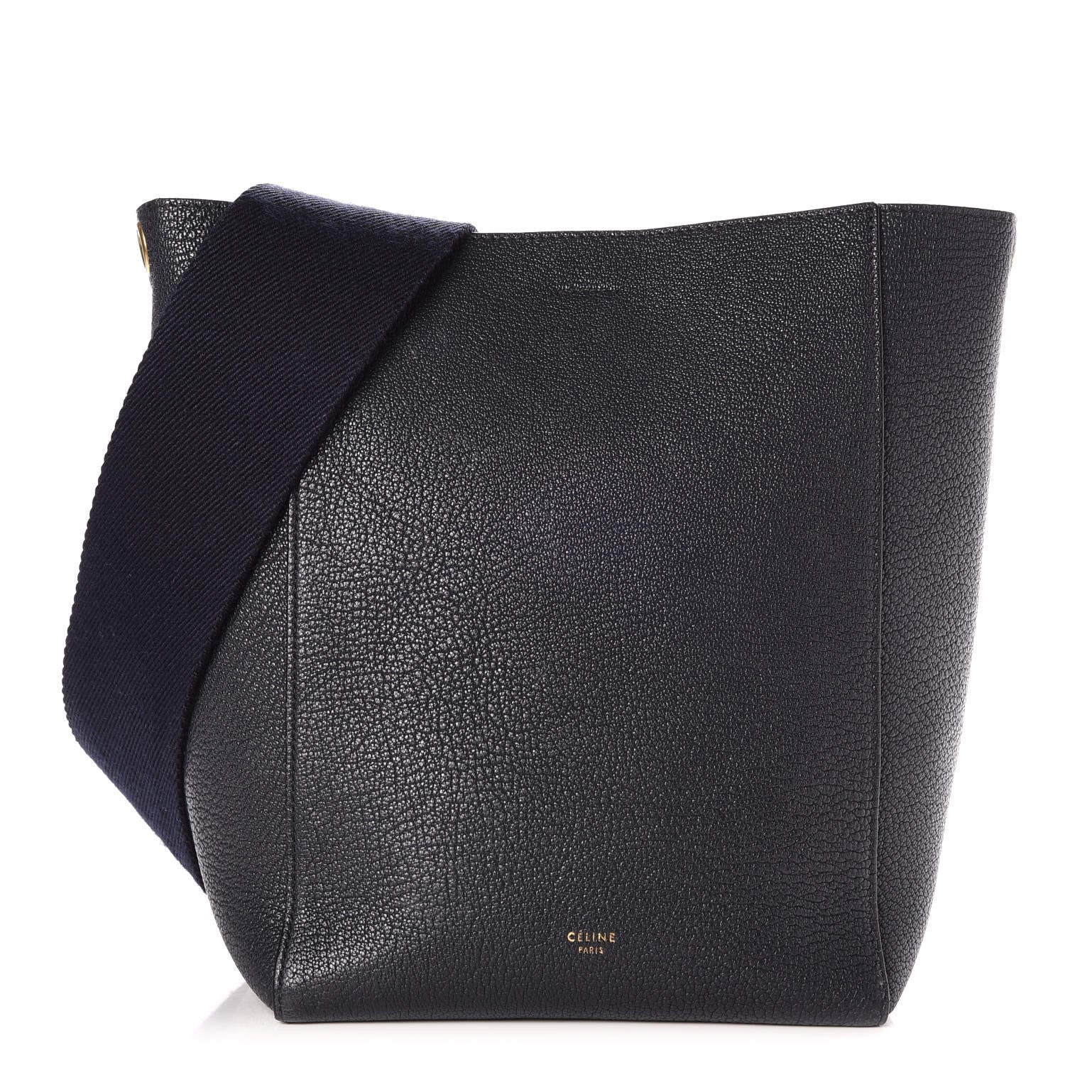 Celine Soft Grained Calfskin Small Sangle Bucket Bag Navy 1 of 11