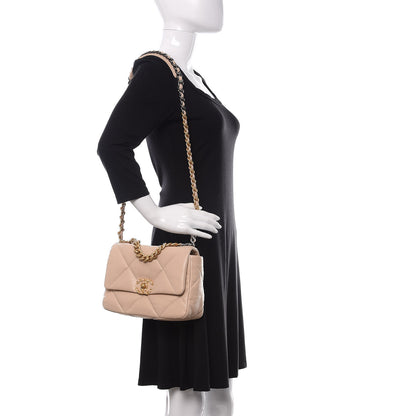 Chanel Goatskin Quilted Medium 19 Flap Beige 2 of 11