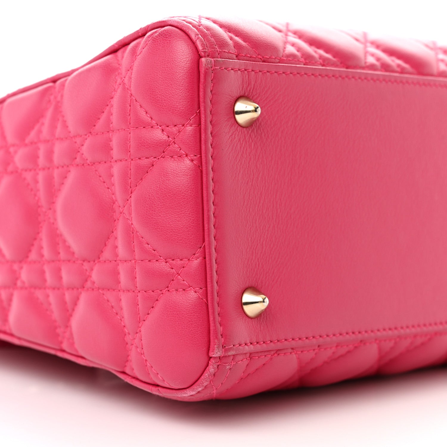 Christian Dior Lambskin Cannage Medium Lady Dior Pink 9 of 14