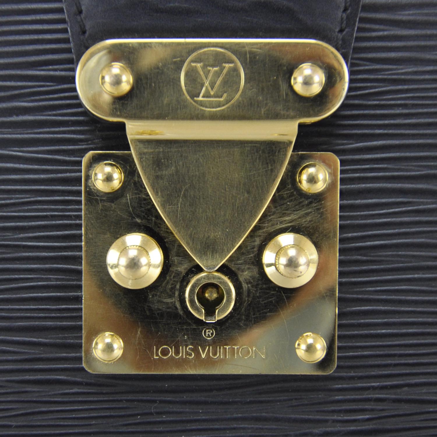 Louis Vuitton Epi Serviette Fermoir Briefcase Black 10 of 10