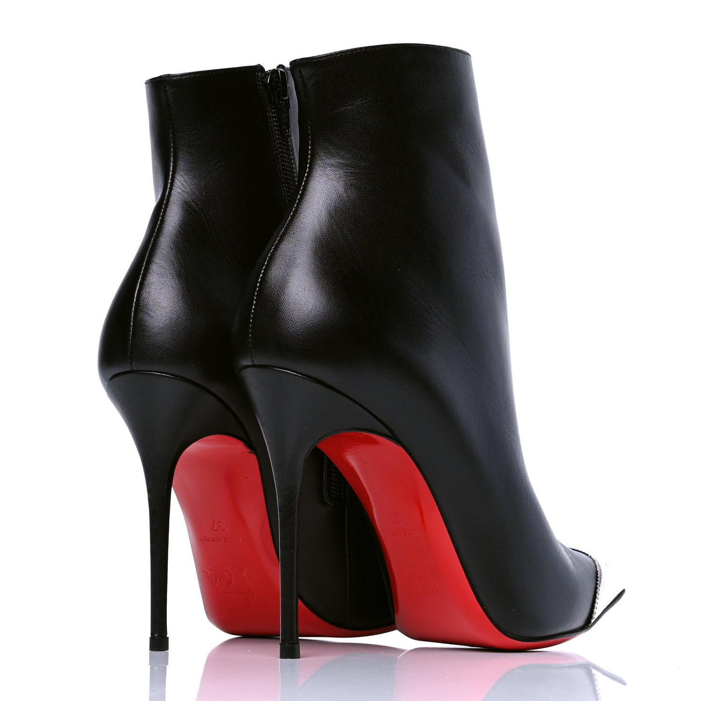Calfskin Calamijane Booty 100 Ankle Boots 37 Black