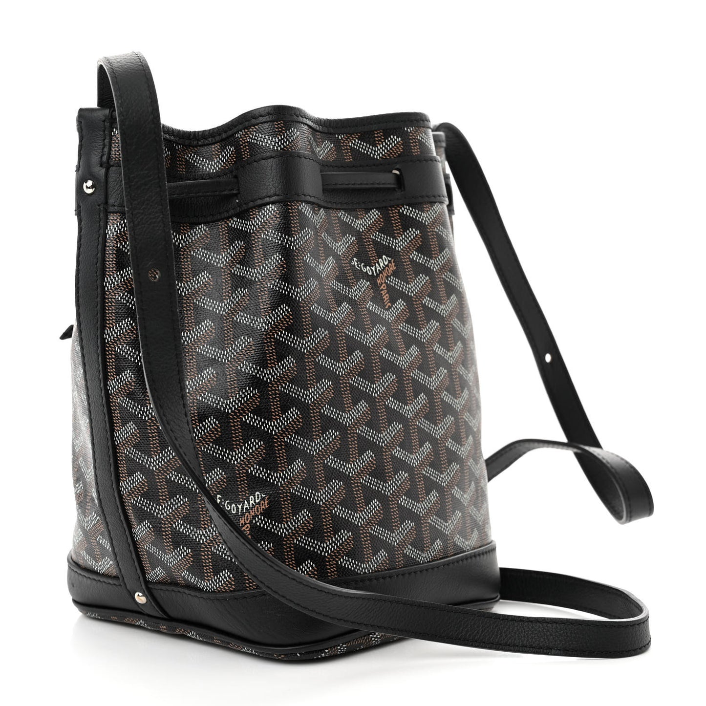Goyardine Petit Flot Bucket Bag PM Black