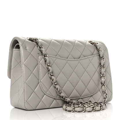 Chanel Lambskin Quilted Small Double Flap Grey 3 of 10