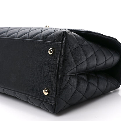Chanel Caviar Quilted Small Coco Handle Flap Black 9 of 9