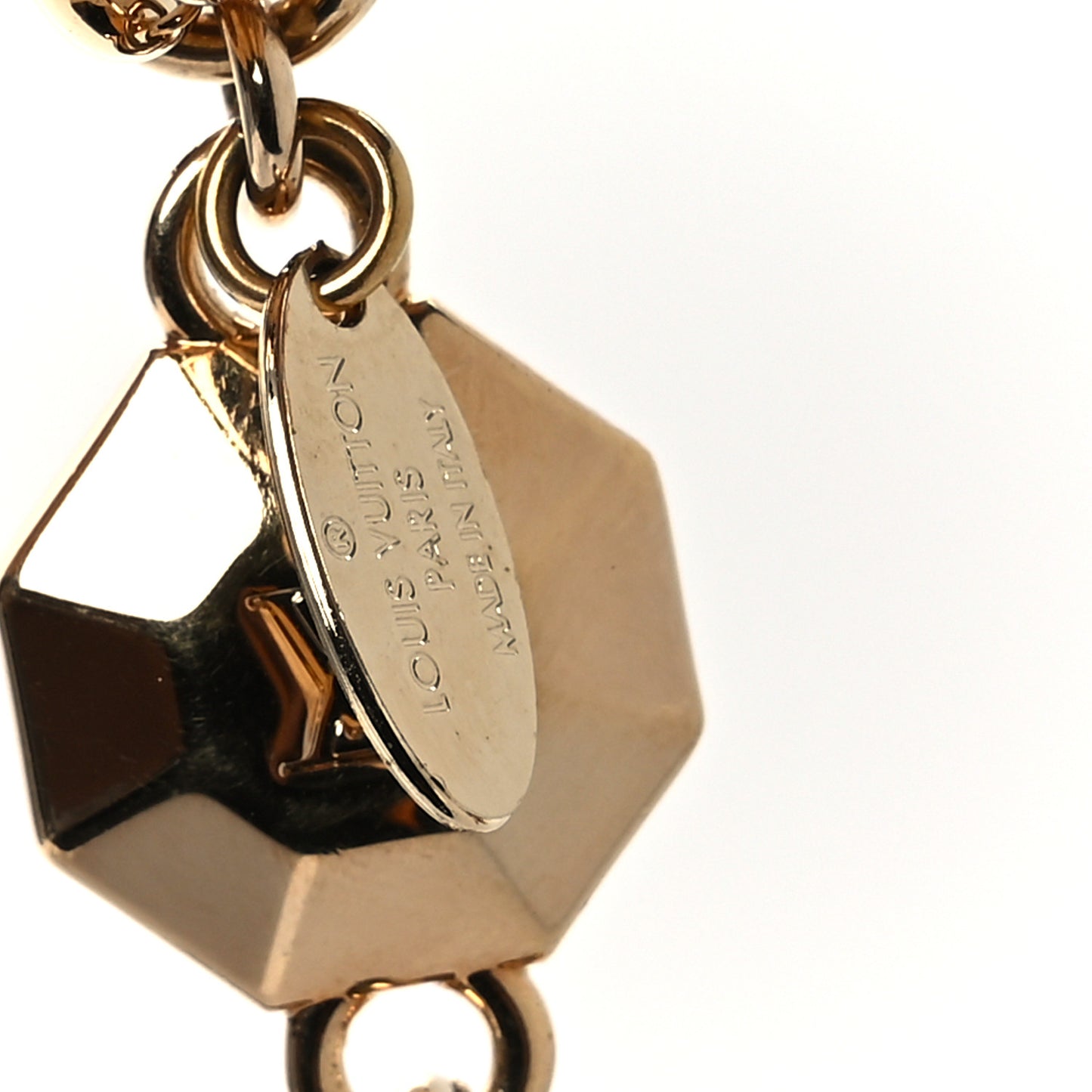 LV Facettes Bag Charm Key Holder Gold