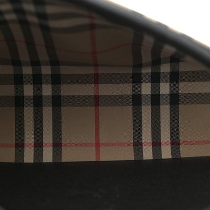 Burberry Grainy Calfskin Vintage Check Note Crossbody Bag Black 5 of 11
