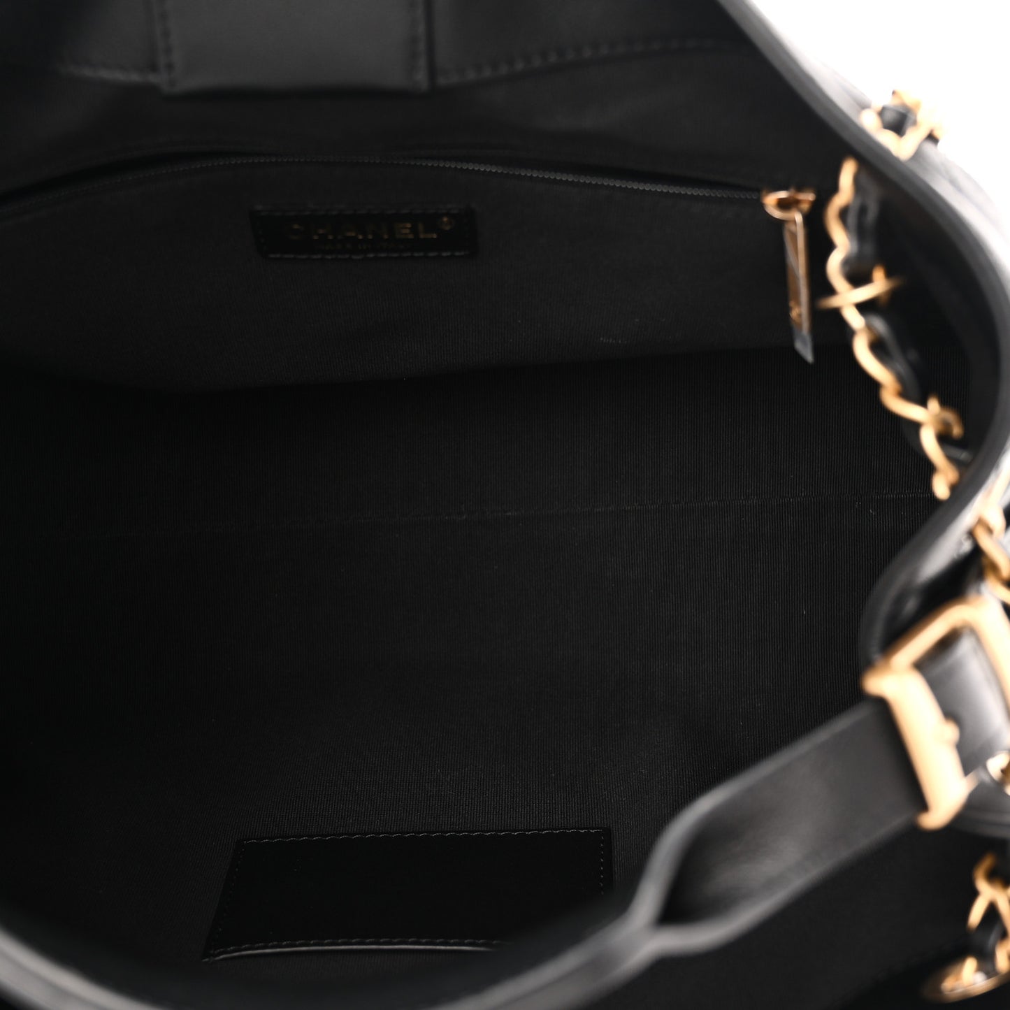 Calfskin Quilted Small Coco Base Shopping Bag Black